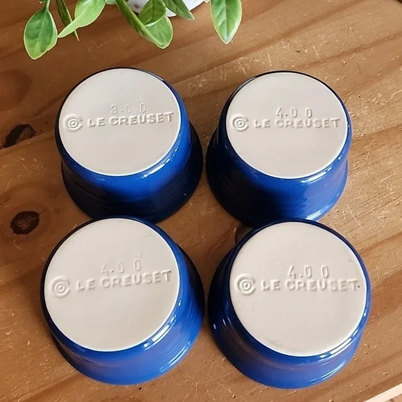 4 Le Creuset Stackable Ramekins Blueberry Color - Picture 11 of 16